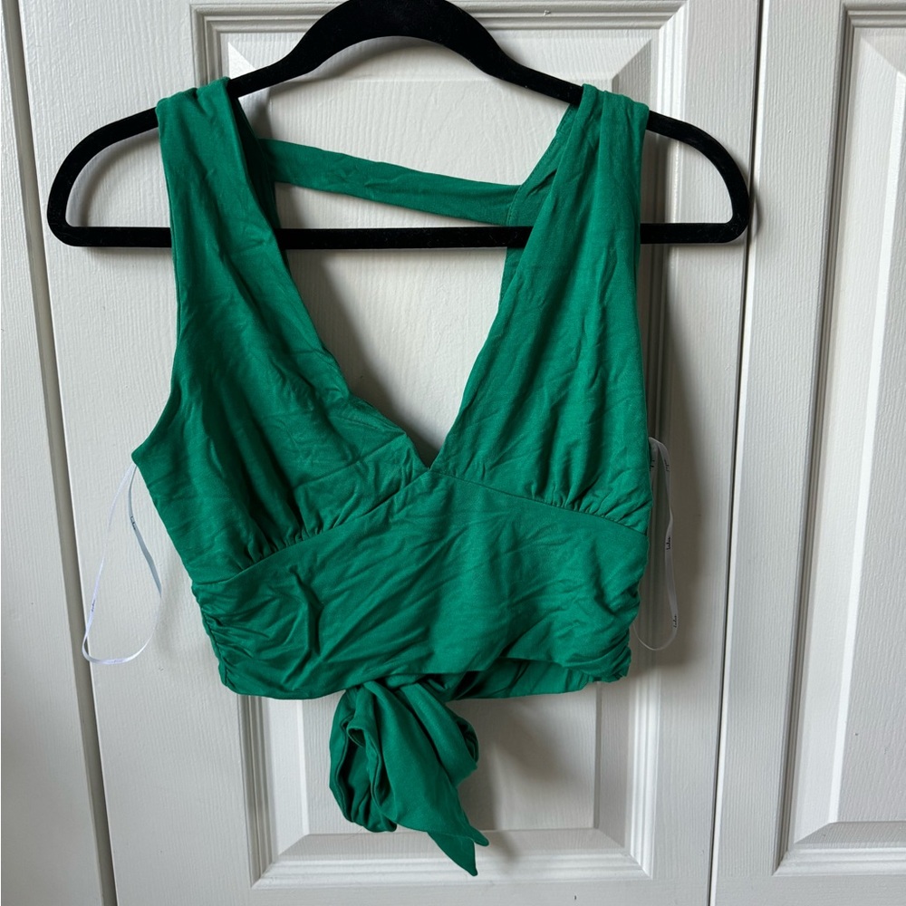 Green Summer Crop Top